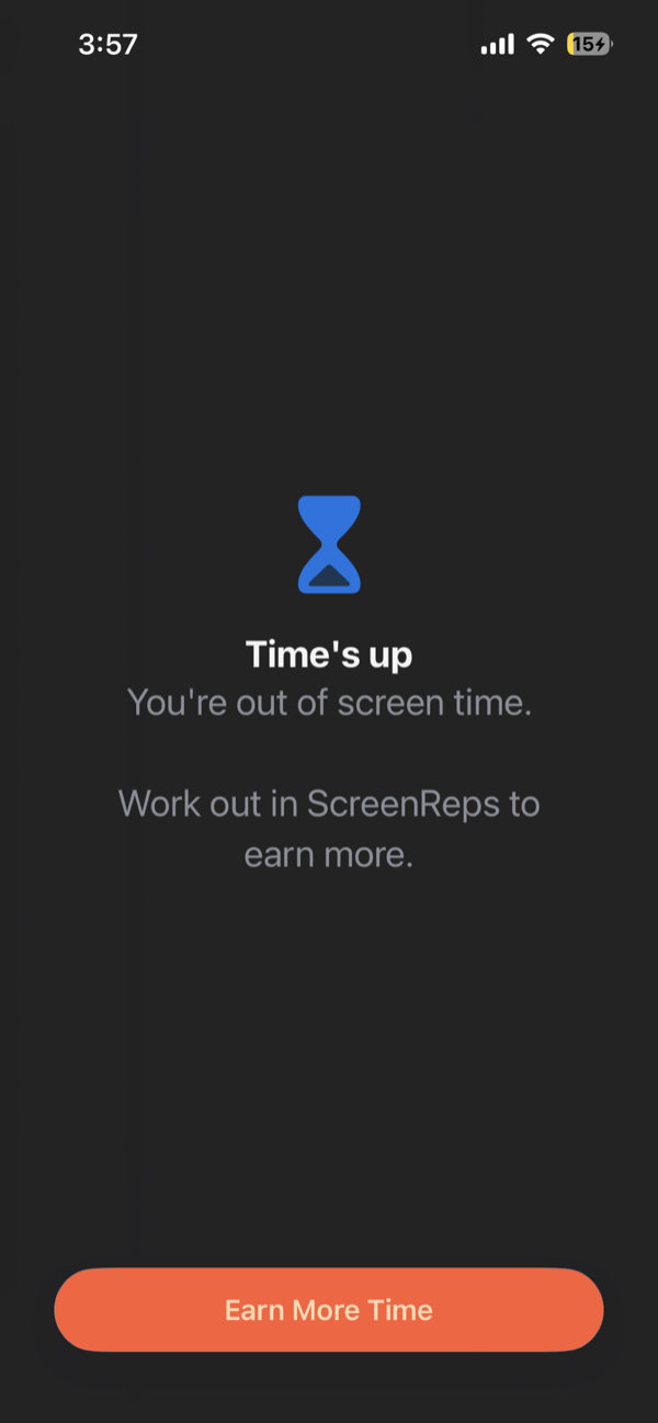 ScreenReps — out of screen time